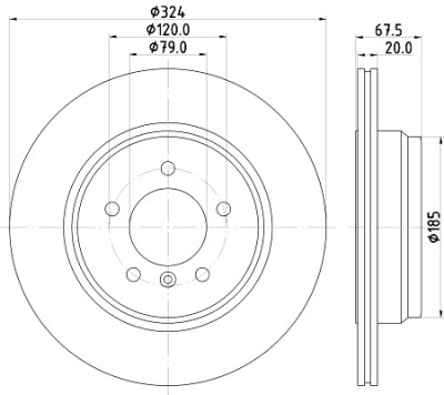 Disco freno HELLA 8DD 355 110-021