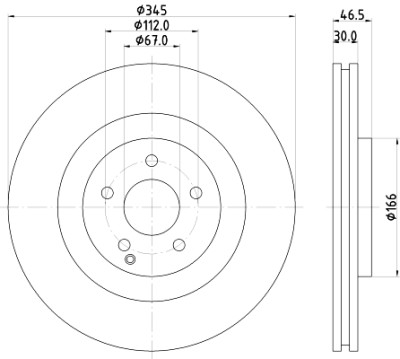 Disco freno HELLA 8DD 355 110-111