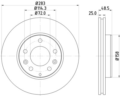 Disco freno HELLA 8DD 355 110-361