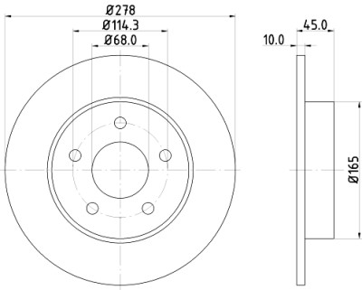 Disco freno HELLA 8DD 355 110-401
