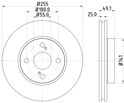Disco freno HELLA 8DD 355 110-431