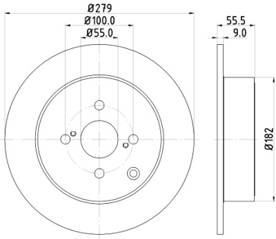 Disco freno HELLA 8DD 355 110-511