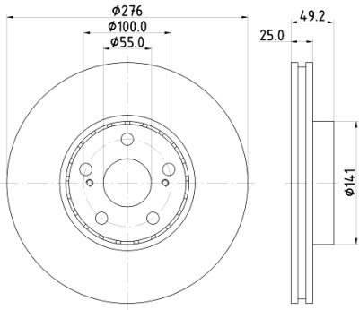 Disco freno HELLA 8DD 355 110-531