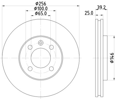 Disco freno HELLA 8DD 355 110-621