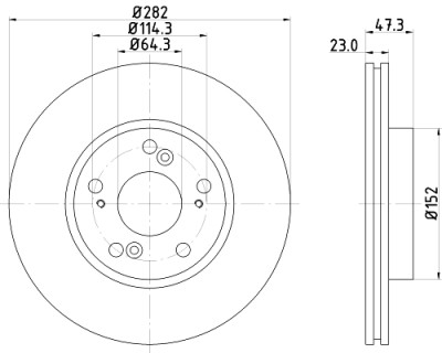 Disco freno HELLA 8DD 355 110-631