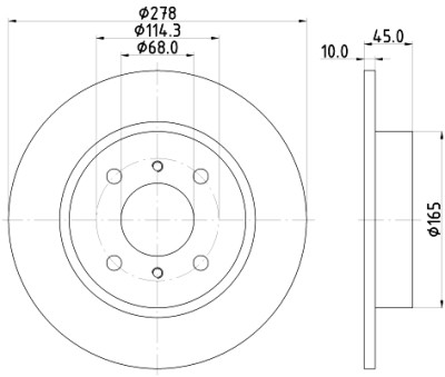 Disco freno HELLA 8DD 355 110-661