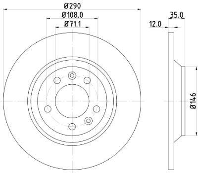 Disco freno HELLA 8DD 355 110-801