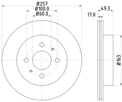 Disco freno HELLA 8DD 355 110-971