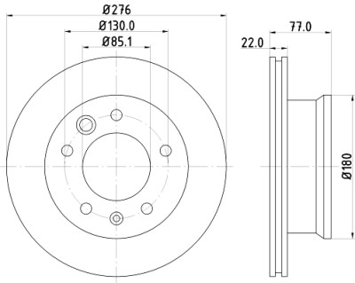 Disco freno HELLA 8DD 355 111-001