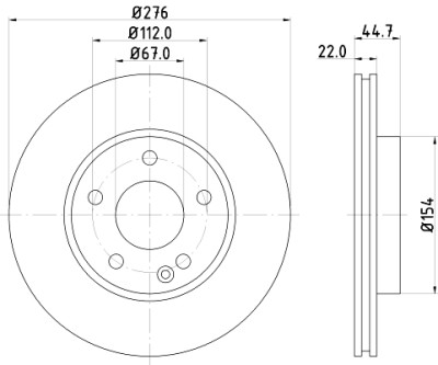 Disco freno HELLA 8DD 355 111-061