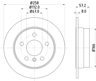Disco freno HELLA 8DD 355 111-101