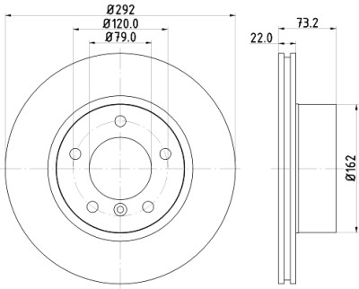 Disco freno HELLA 8DD 355 111-241