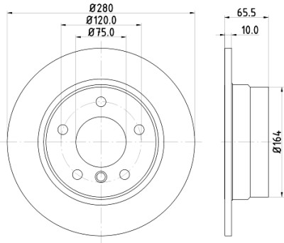 Disco freno HELLA 8DD 355 111-261