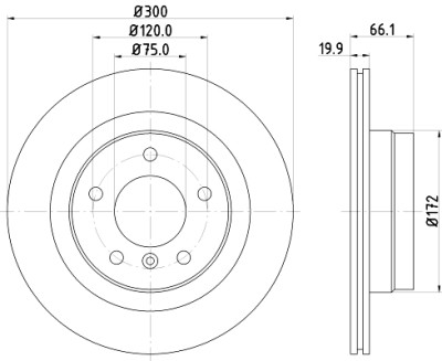 Disco freno HELLA 8DD 355 111-281