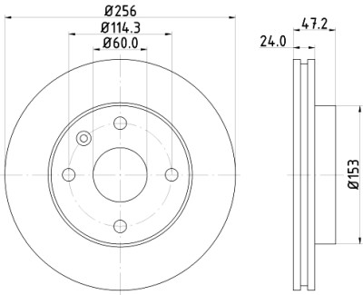 Disco freno HELLA 8DD 355 111-361