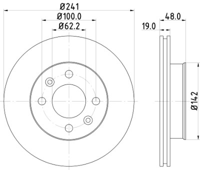Disco freno HELLA 8DD 355 111-431