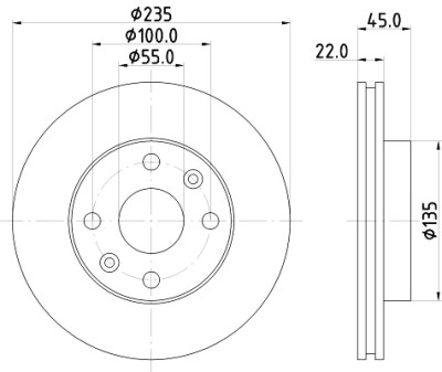 Disco freno HELLA 8DD 355 111-441