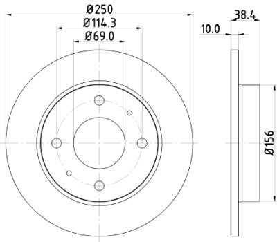 Disco freno HELLA 8DD 355 111-531