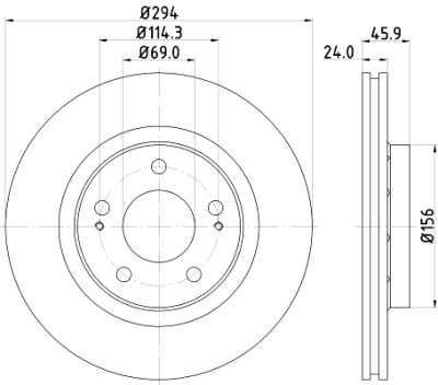 Disco freno HELLA 8DD 355 111-571