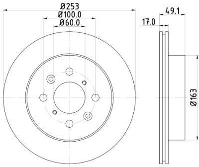 Disco freno HELLA 8DD 355 111-591