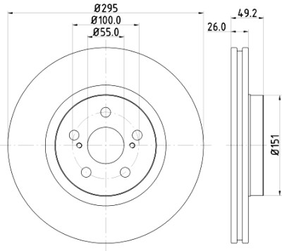 Disco freno HELLA 8DD 355 111-651