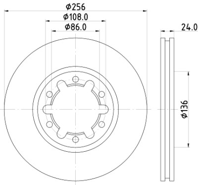 Disco freno HELLA 8DD 355 111-731