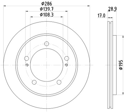 Disco freno HELLA 8DD 355 111-791