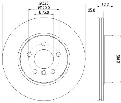 Disco freno HELLA 8DD 355 112-231
