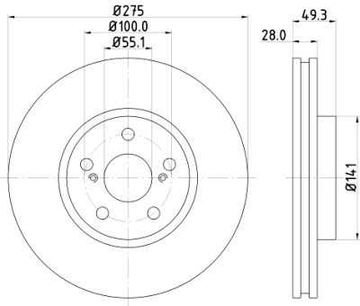 Disco freno HELLA 8DD 355 112-331