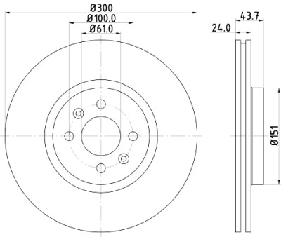 Disco freno HELLA 8DD 355 113-061