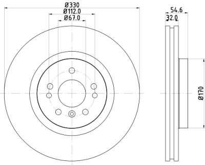 Disco freno HELLA 8DD 355 113-171