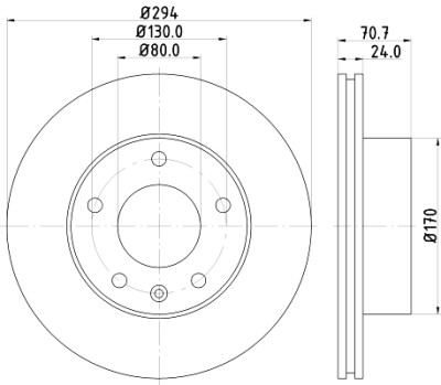 Disco freno HELLA 8DD 355 113-391
