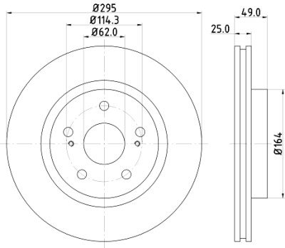 Disco freno HELLA 8DD 355 113-621