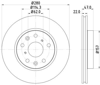 Disco freno HELLA 8DD 355 113-631