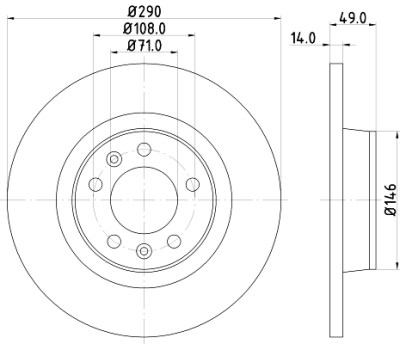 Disco freno HELLA 8DD 355 113-681