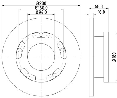 Disco freno HELLA 8DD 355 113-811