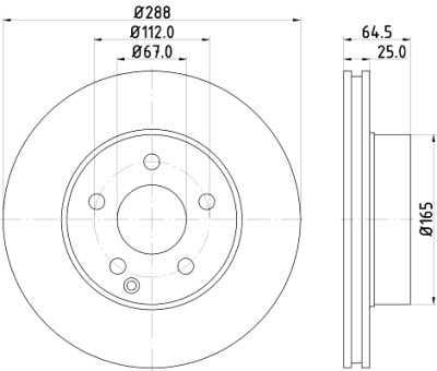 Disco freno HELLA 8DD 355 113-861