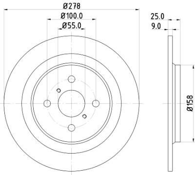 Disco freno HELLA 8DD 355 114-051
