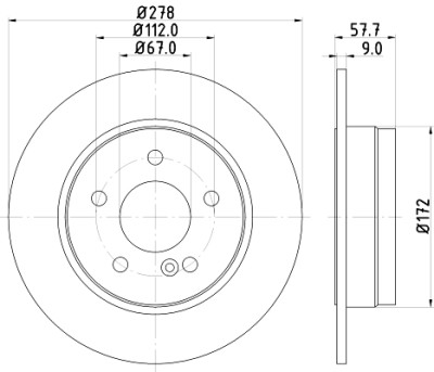 Disco freno HELLA 8DD 355 114-181