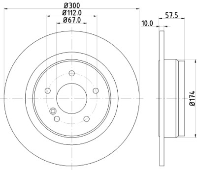 Disco freno HELLA 8DD 355 114-211