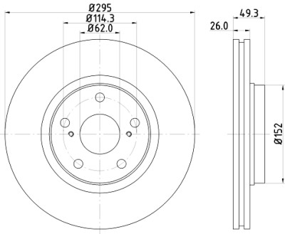 Disco freno HELLA 8DD 355 114-281