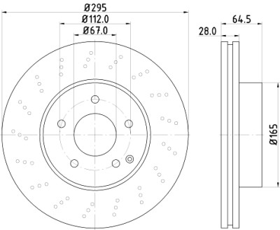 Disco freno HELLA 8DD 355 114-391