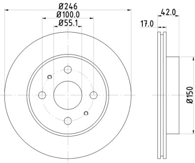 Disco freno HELLA 8DD 355 114-421
