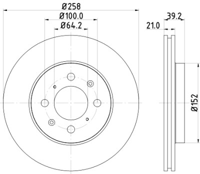 Disco freno HELLA 8DD 355 114-451
