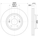 Disco freno HELLA 8DD 355 114-511