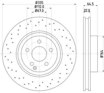 Disco freno HELLA 8DD 355 115-011