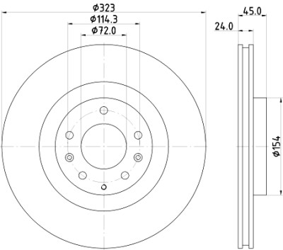 Disco freno HELLA 8DD 355 115-201