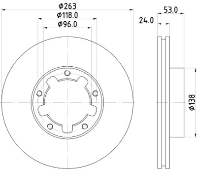 Disco freno HELLA 8DD 355 115-221