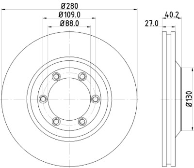 Disco freno HELLA 8DD 355 115-231