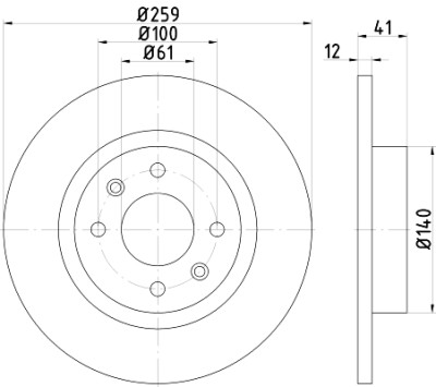 Disco freno HELLA 8DD 355 115-271